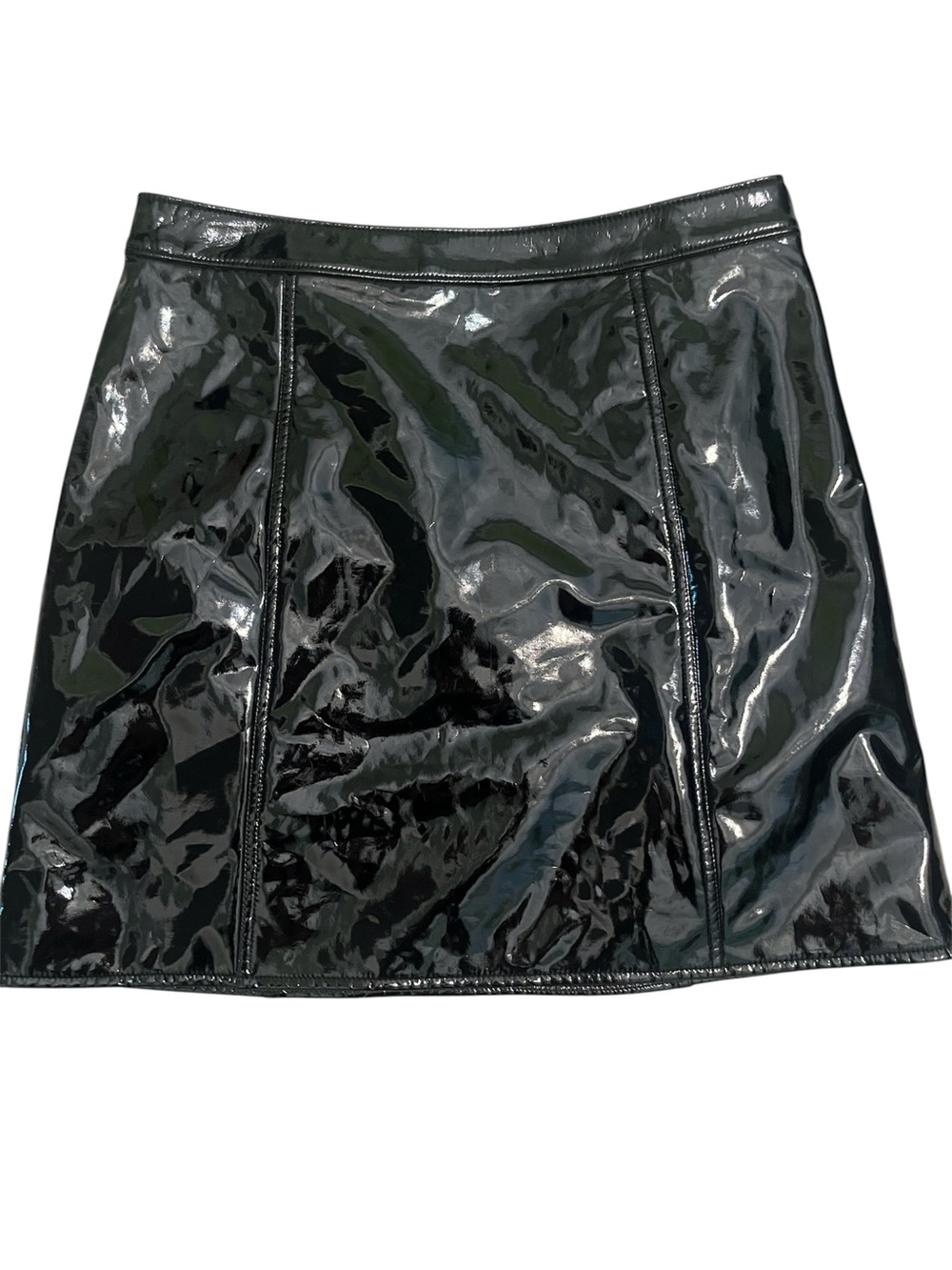NWT  J.Crew Faux Patent Leather Mini Skirt